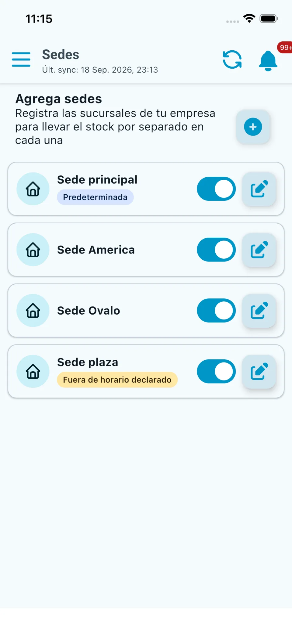 Multi-sede sincronizada