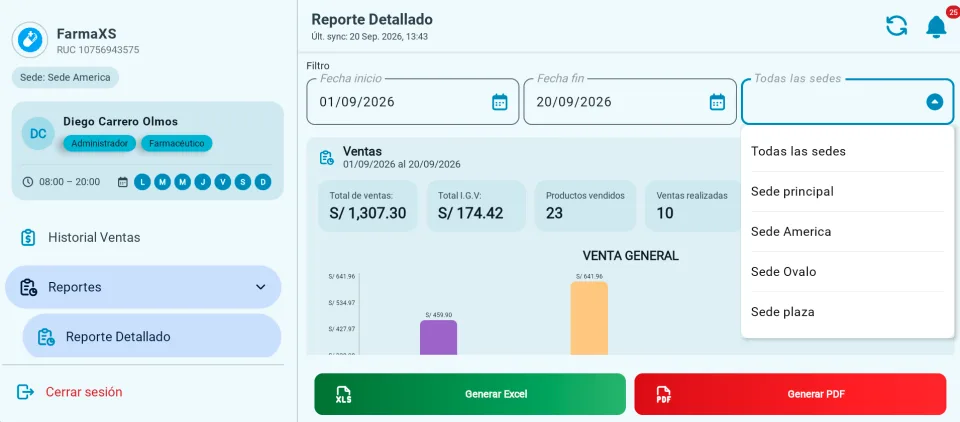 Reportes administrativos